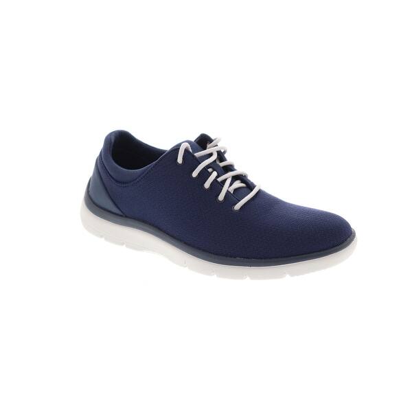 Shop Clarks Tunsil Ace Navy Textile Mens Fashion Sneakers Casual