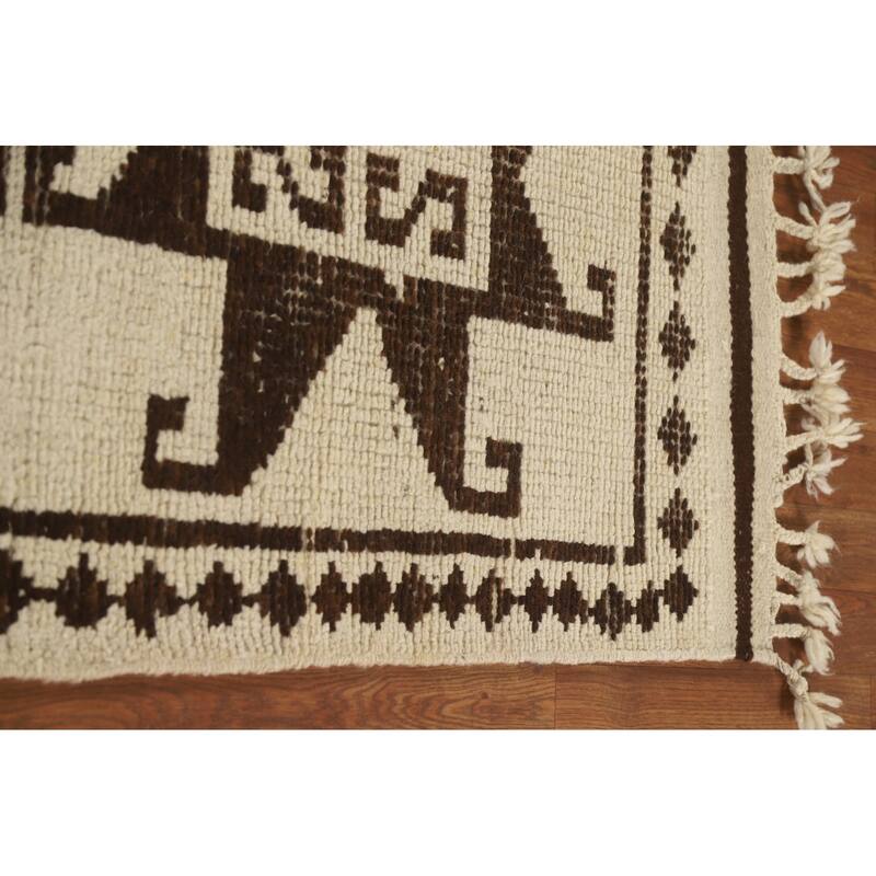Turkish Anatolian Runner Rug Hand-knotted Natural Dye Wool Carpet - 2'10"x 15'1"