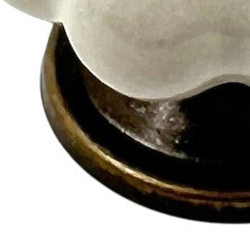 HomeRoots Set of Six Gray Ceramic Floral Shape Drawer Pull Knobs - 1.50 in. x 1.00 in. x 1.50 in.