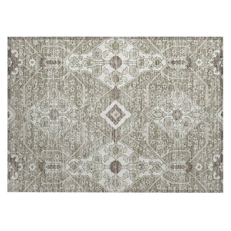 Machine Washable Indoor/ Outdoor Chantille Traditional Medallion Rug