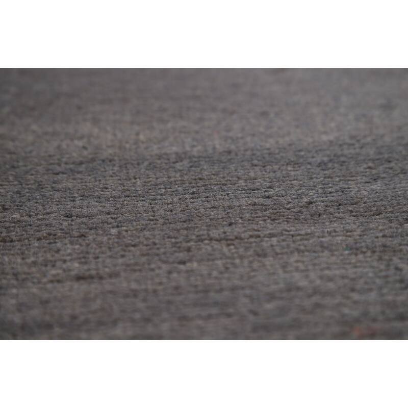 Modern Gray Gabbeh Oriental Area Rug Hand-Knotted Wool Carpet - 6'8" x 9'6"