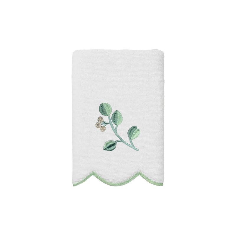Authentic Hotel and Spa 100% Turkish Cotton WILD BRANCH Scallop Embellished Towel Collection