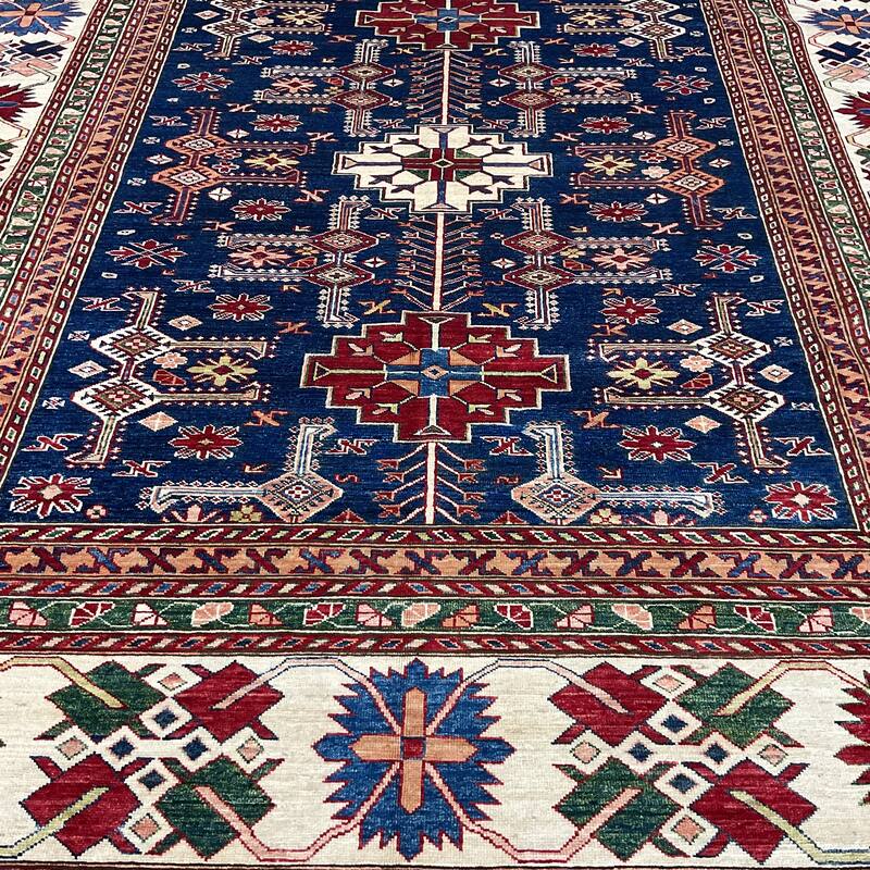 HERAT ORIENTAL Handmade Super Kazak Wool Rug - 8'3" x 9'11"