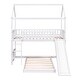 preview thumbnail 6 of 14, Twin over Twin Bunk Bed with Slide, House Bed with Slide