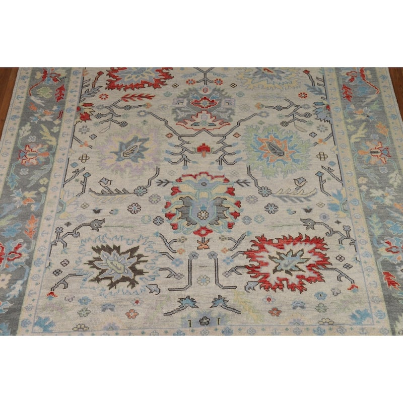 Oushak Indian Area Rug Handmade Transitional Wool Carpet - 8'0"x 9'10"