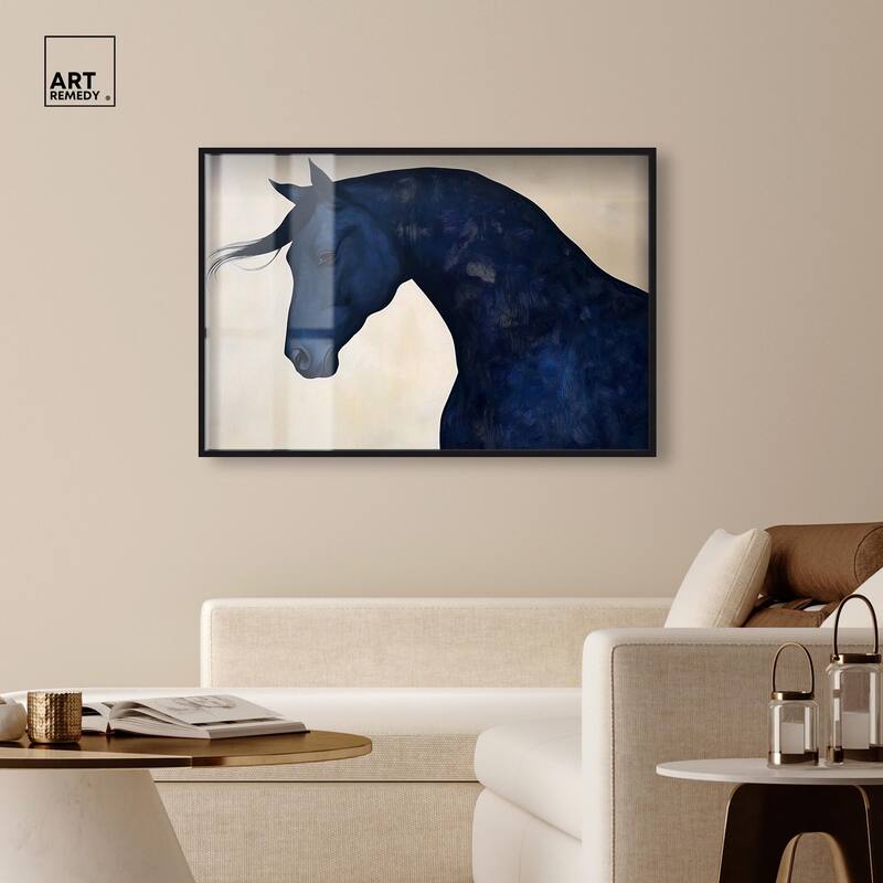 Blue Horse I Shadowbox by Art Remedy