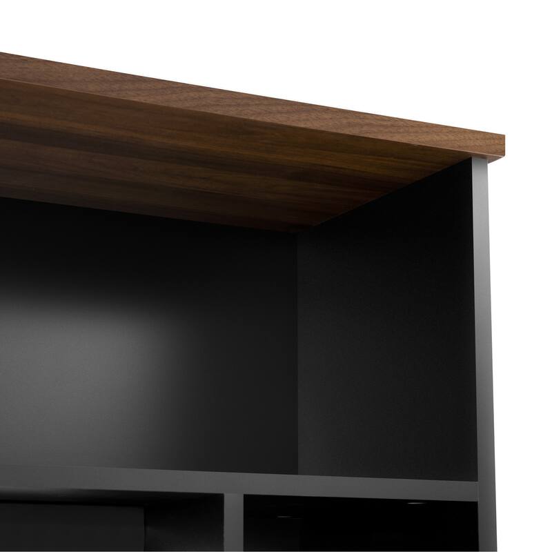 Roomfitters Wall Unit Entertainment Center for up to 80 Inch TV, Media Console with Cabinets and Bookshelves