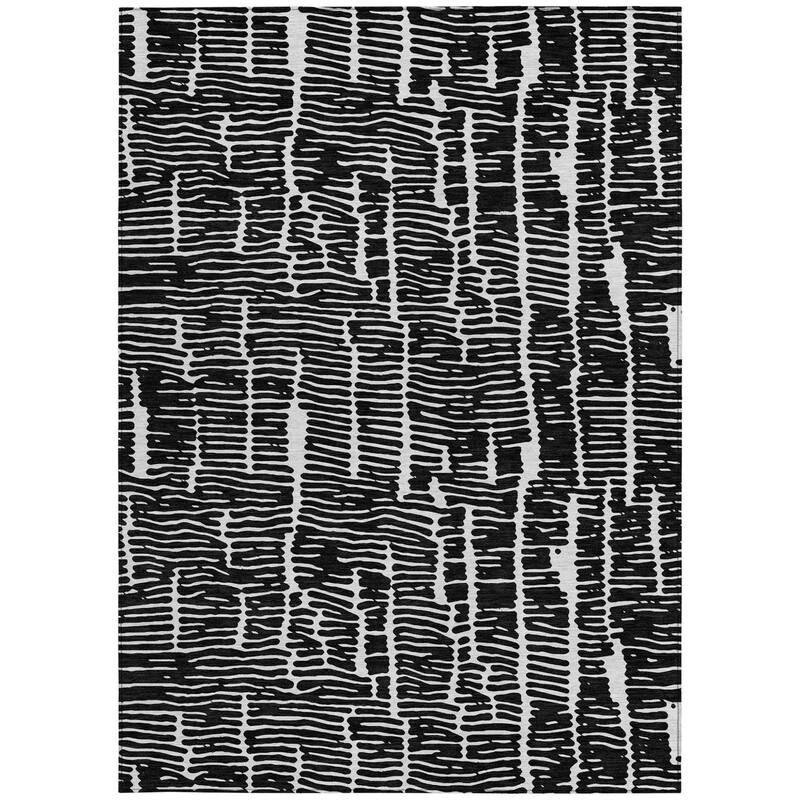 HomeRoots Abstract Transitional Rectangle Outdoor Rug