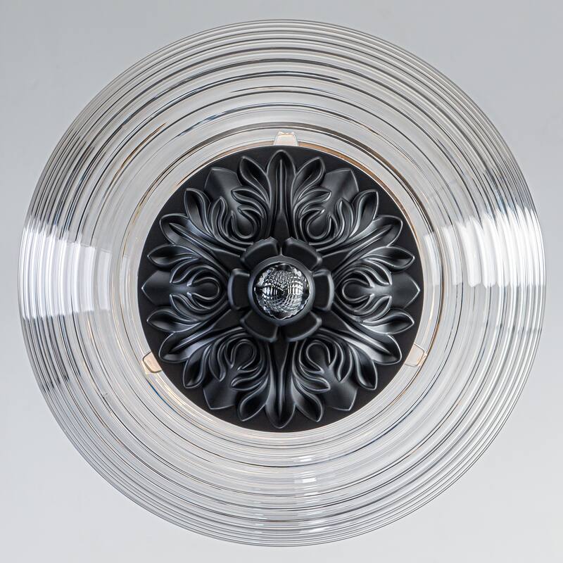 Industrial 1 - Light 11.8" W Retro French Globe Glass Pendant For Kitchen Island