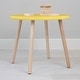 preview thumbnail 53 of 56, Taylor & Olive Poppy Kids Table 23.5 inch Diameter - Maple Finish - Yellow