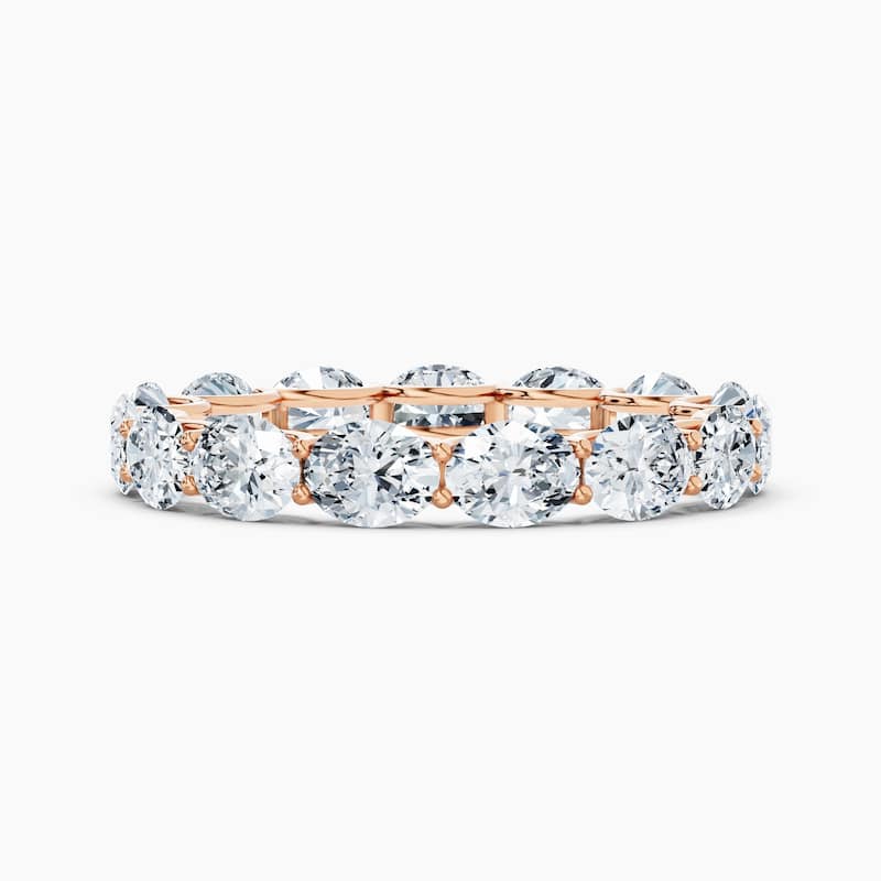 Auriya 14k Gold Oval East-West Lab Grown Diamond Eternity Band 1.80 - 8.25 ct. tw. (F-G, VS) - 3.00 ct. wt. - 7.5 - Rose