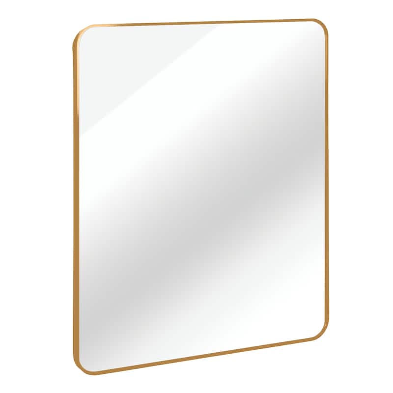 Bathroom Mirror for Over Sink Wall Mirror Metal Frame Rounded Rectangular Vanity Mirrors for Bedroom Living Room Entryway Decor