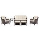 preview thumbnail 74 of 91, Outdoor Patio Furniture Set Brown Wicker Patio Conversation Seating Sets
