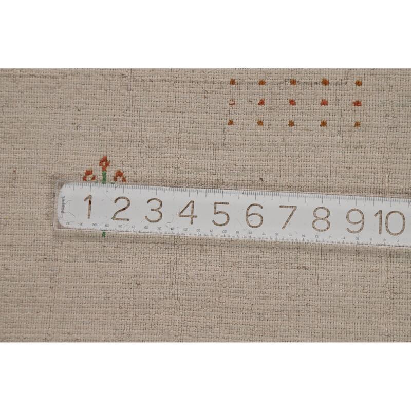 Modern Gabbeh Indian Foyer Rug Handmade Silk Carpet - 2'10"x 4'11"