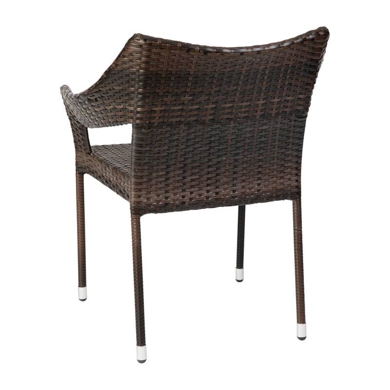 All Weather Commercial Grade PE Rattan Stacking Patio Chairs