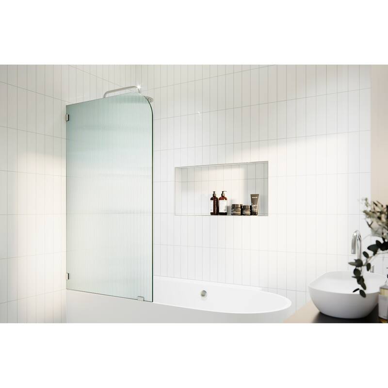 Glass Warehouse B-FL-RAD-34-L Aurora 58-1/4" High x 34" Wide Shower