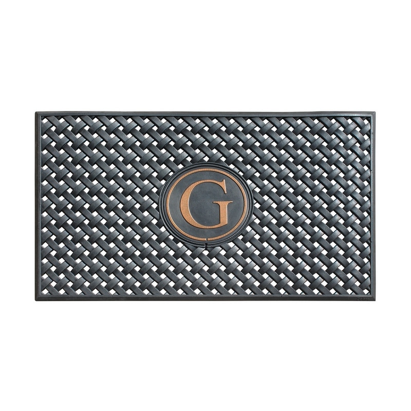 A1HC 100% Pure Rubber Monogrammed Front Door Mat 24" x39" Indoor Outdoor Doormat