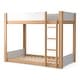 preview thumbnail 12 of 15, Furniture of America Oryas 2-Piece White and Natural Solid Wood Twin over Twin Bunk Bed and Dresser Kids Bedroom Set