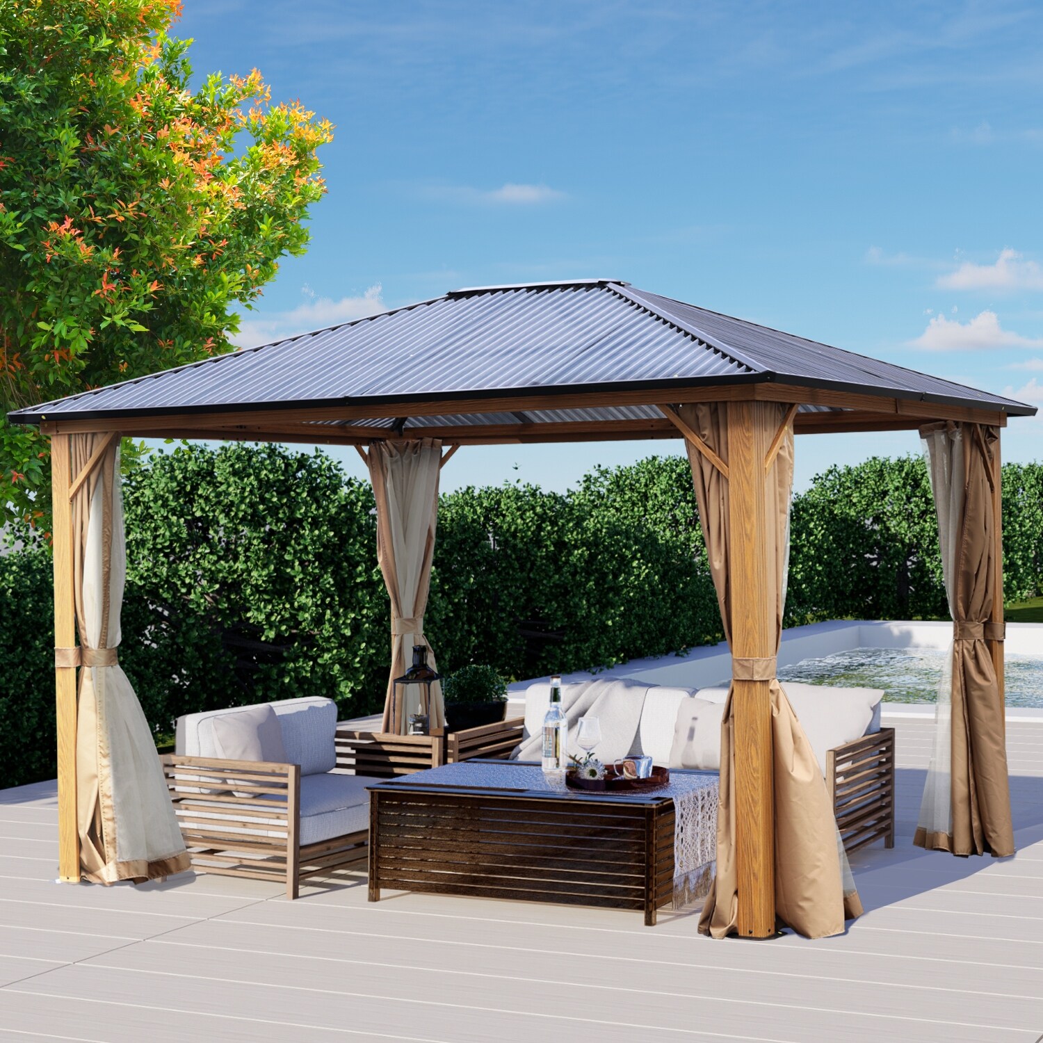 12 x 10 deals gazebo with mosquito netting