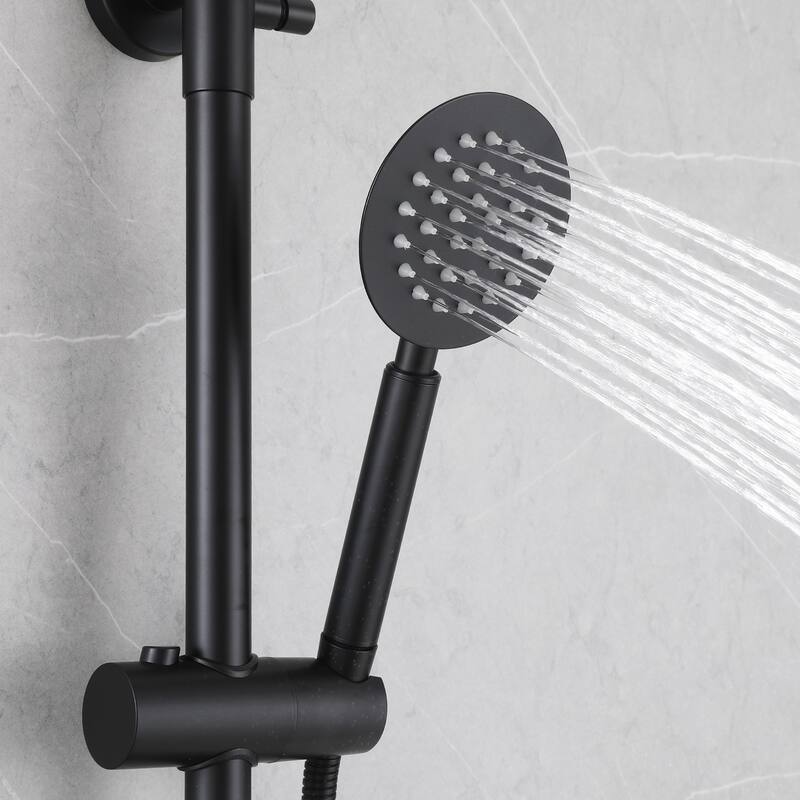 51"H 3-Function 304 Stainless Steel Wall-Mounted Outdoor Shower System