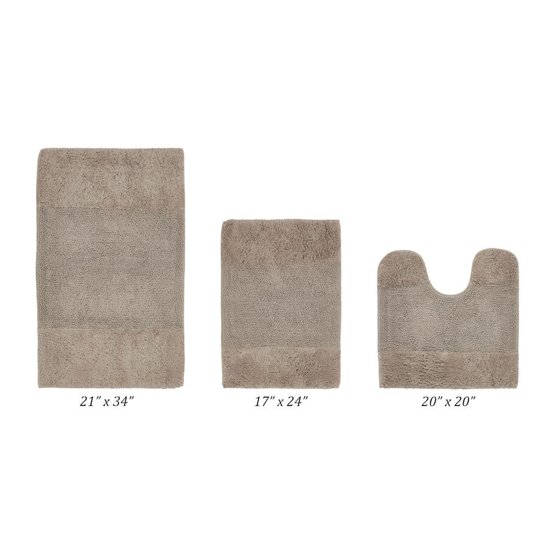 Better Trends Bath Rug 100% Cotton Water Absorbent Tufted Bathroom Rug Set for Shower, Sink Mats Machine Wash Granada Collection