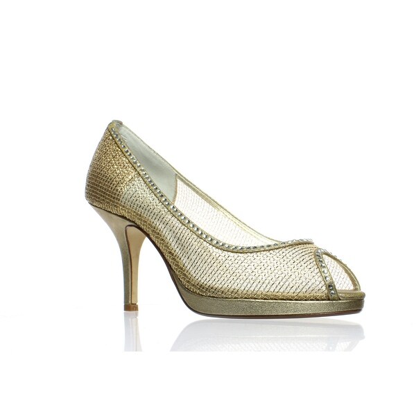 Shop Caparros Womens Future Gold Peep Toe Heels Size 6.5 Shop Caparros Womens Future Gold Peep Toe Heels Size 6.5