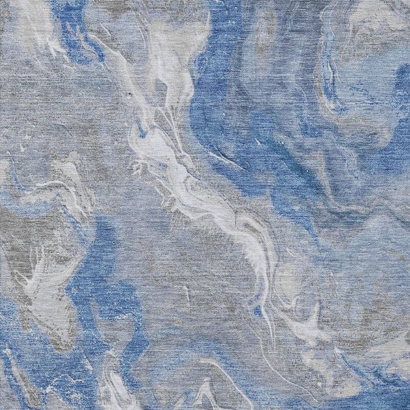HomeRoots Abstract Modern Rectangle Outdoor Rug