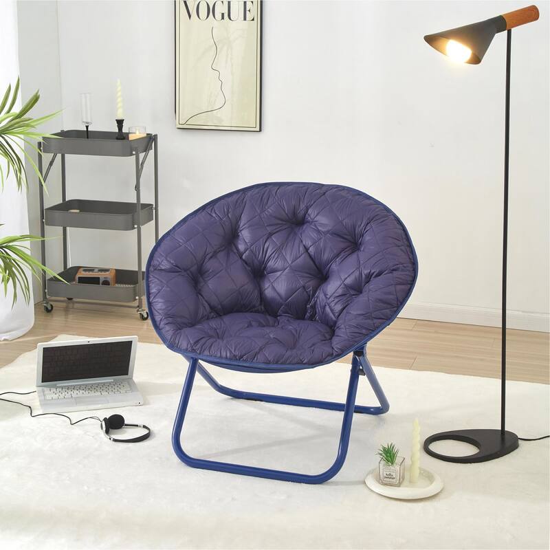 Urban Lifestyle Quilted Folding Saucer Chair