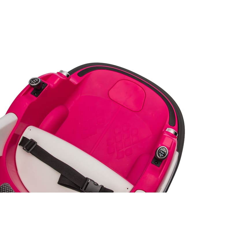 Kids Bumper Car Rose Pink Ride-On Bumper Car with Remote Control, Battery Powered Electric Car with LED Lights