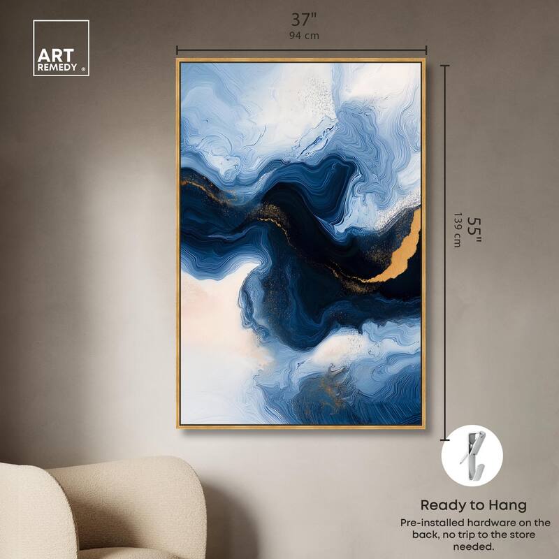Blue Deep II Canvas by Art Remedy