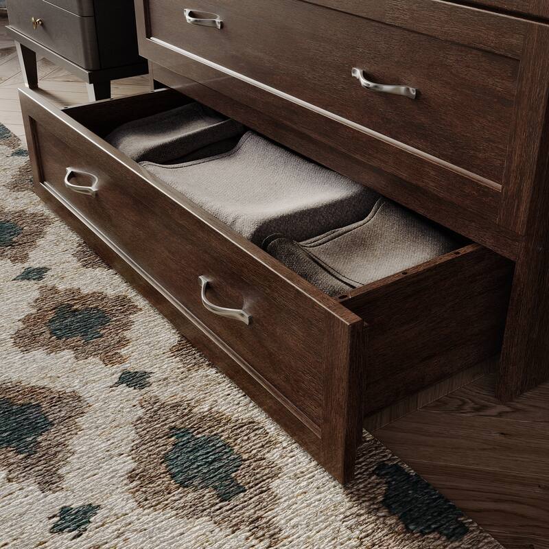 AFI Northfield Murphy Bed Chest with 6" Mattress, Storage Drawer & Built-In Charger