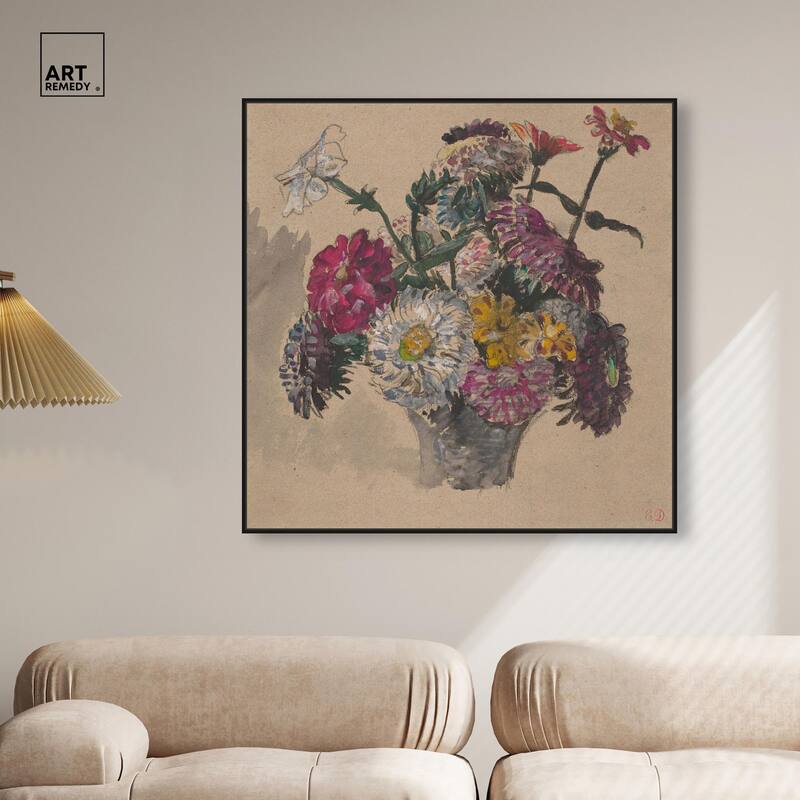 Basket of Flowers Canvas by Art Remedy