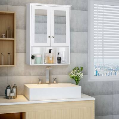 VEIKOUS Oversized Bathroom Medicine Cabinet Wall Mounted Storage with Mirrors
