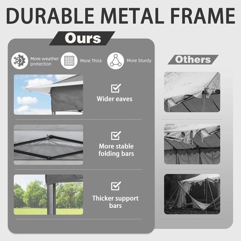 Bezseller 11' x 11' Pop -up Gazebo Tent with Mosquito Netting, Outoor Canopy Tent for Patio Garden Backyard Party