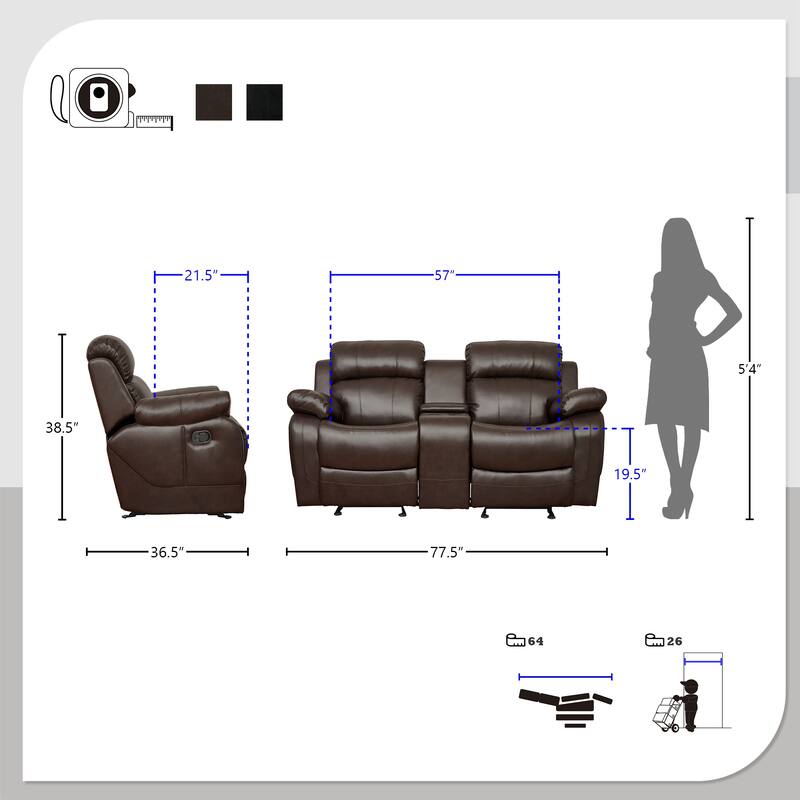 Viggo 3-Piece Reclining Living Room Set