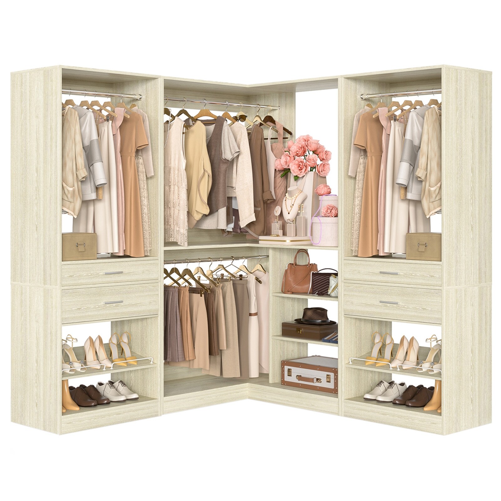 CORESIDE ローレス Set-of-3-Corner-Closet-System-