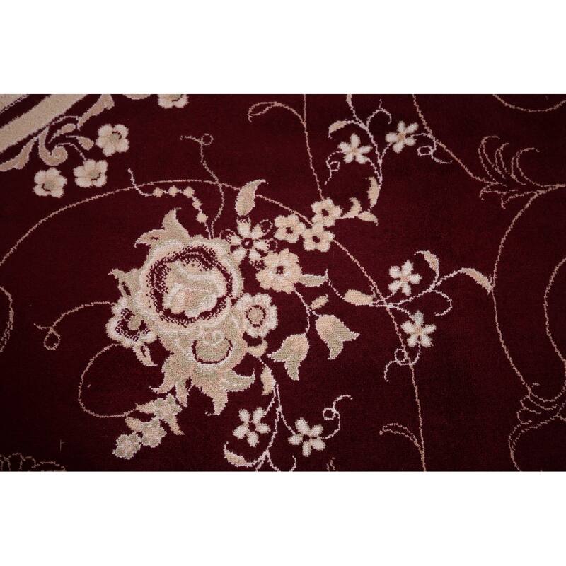 Victorian Style Floral Kashan Turkish Area Rug Machine Made Carpet - 9'9" x 13'3"