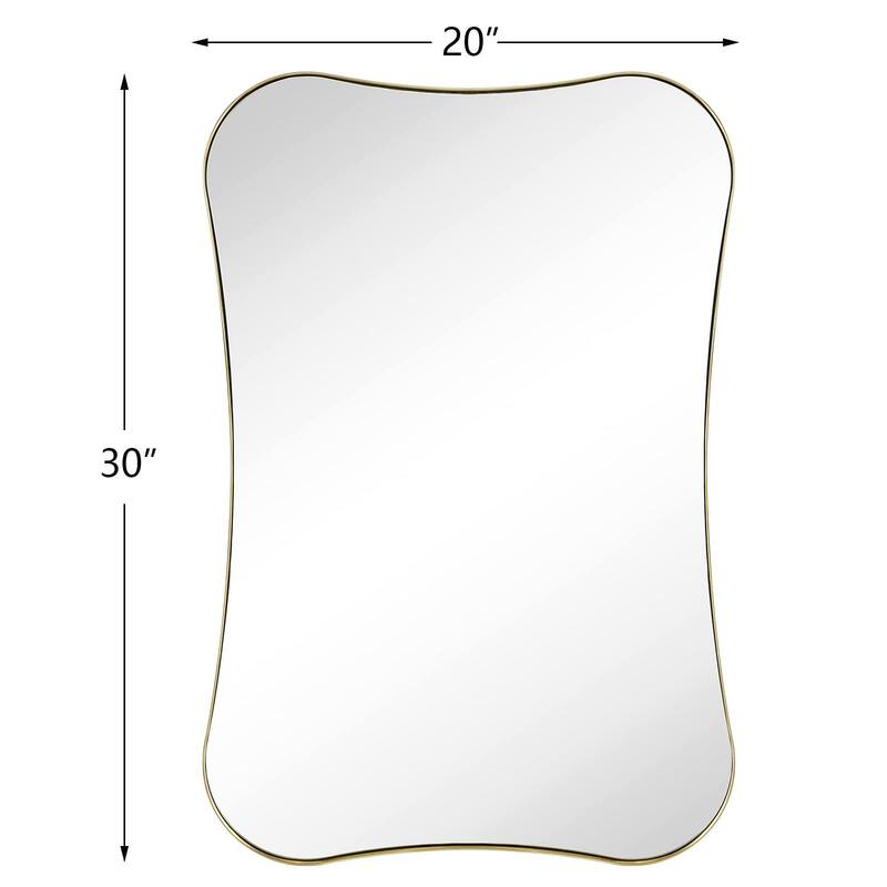 TEHOME Toini Asymmetrical Metal Wall Mirror - 20'' x 30''