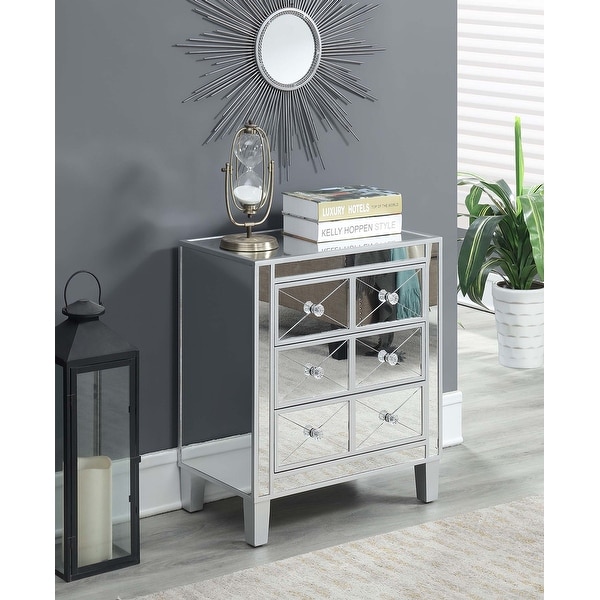 Silver orchid olivia sales mirrored accent table