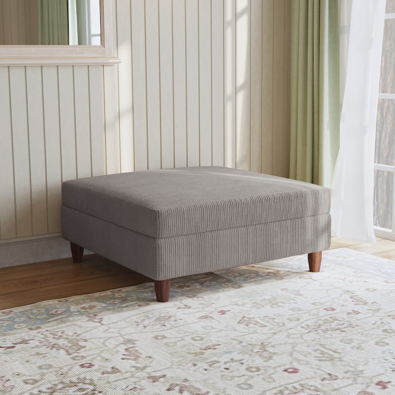 Oversized Storage Sectional Sofa Modular Couch - Light Grey-Ottoman