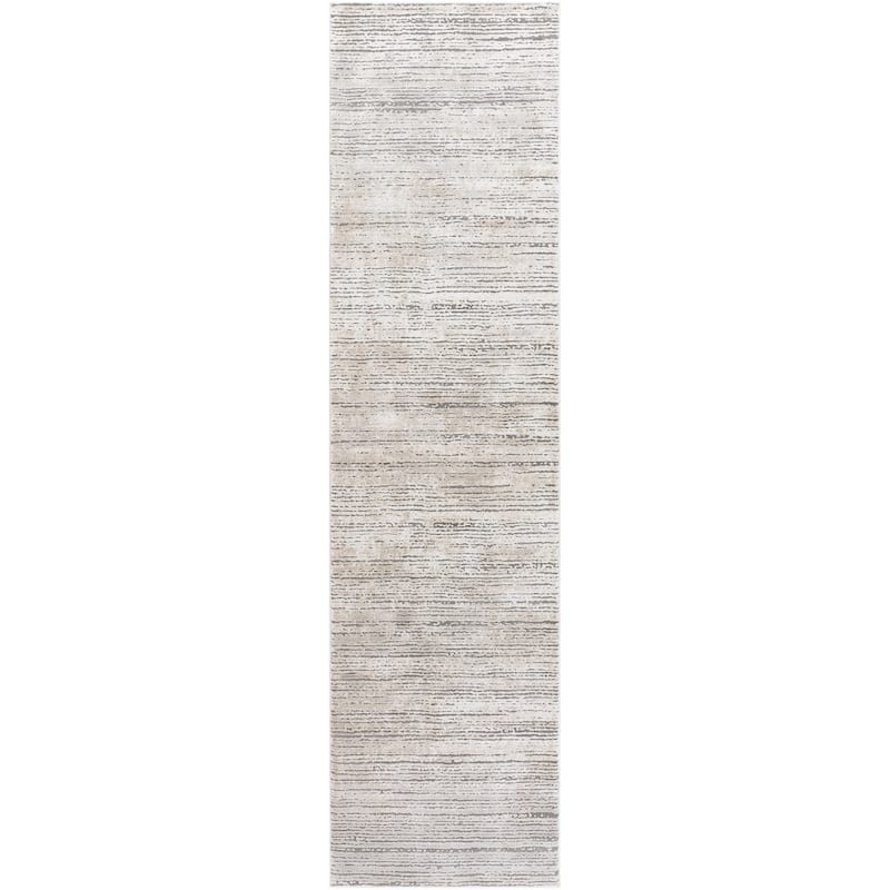 Livabliss Tranquil Modern Grey and Taupe Area Rug - Grey - 2' 7" x 12'