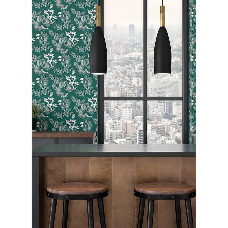 Shelly Green Toucan Toile Wallpaper