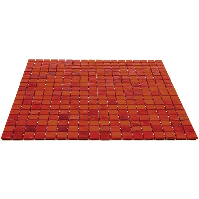 Apollo tile 12" x 12" Skosh Glossy Rose Red Glass Tile (18.69 sq ft/case) - 20 Pack