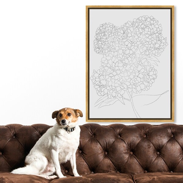 Oliver Gal 'Hydrangea' Floral and Botanical Wall Art Framed Canvas
