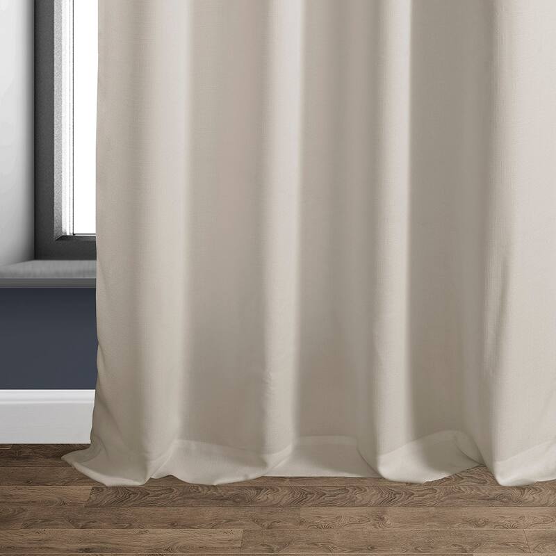 Exclusive Fabrics Italian Faux Linen Grommet Room Darkening Curtains (1 Panel) - Contemporary Elegance, Stylish Functionality