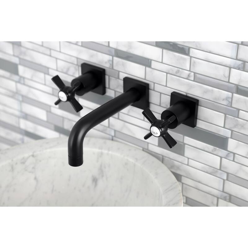Millennium Two-Handle 3-Hole Wall Mount Bathroom Faucet