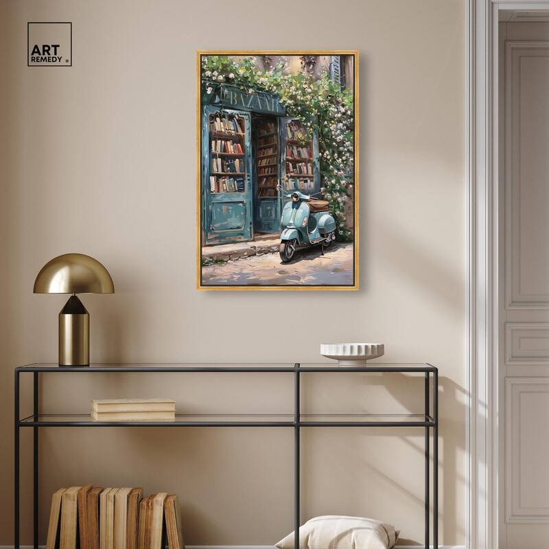 Quaint Bookstore Canvas by Art Remedy