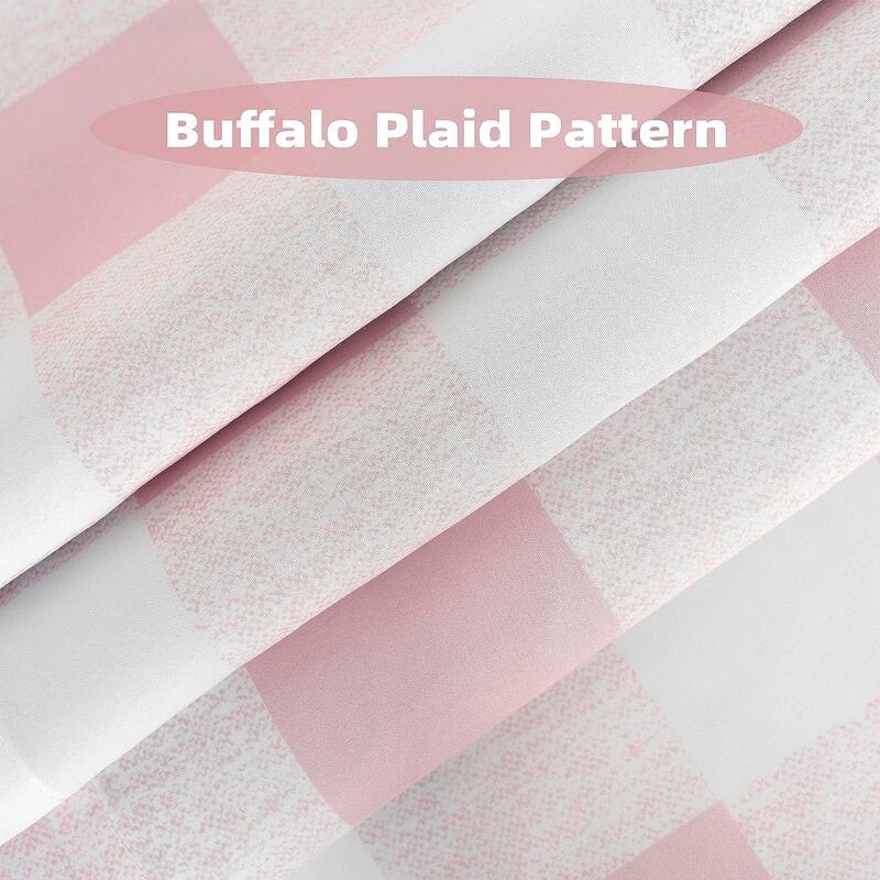 DriftAway Buffalo Checker Plaid Pattern Lined Window Valance - 52'' width x 18'' length