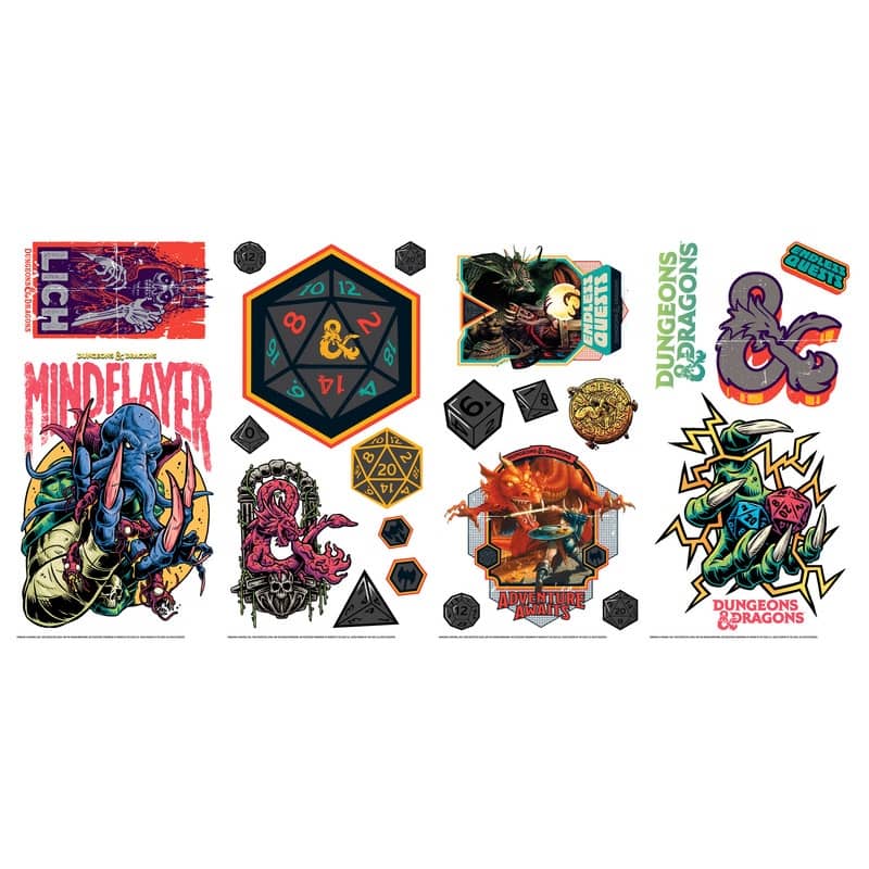 Dungeons and Dragons Peel and Stick Wall Decals by RoomMates