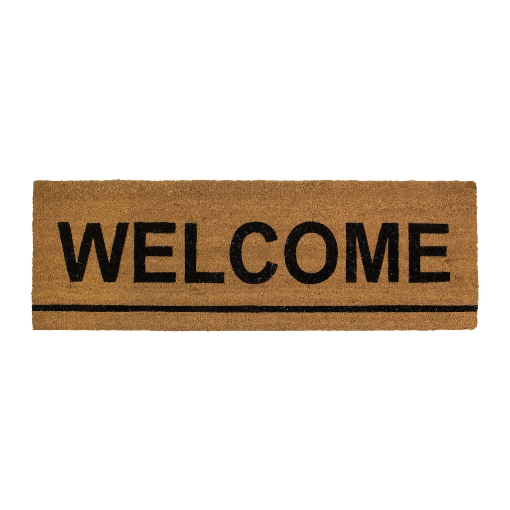 Natural Coir Outdoor Rectangular "Welcome" Doormat 16" x 48" - 48